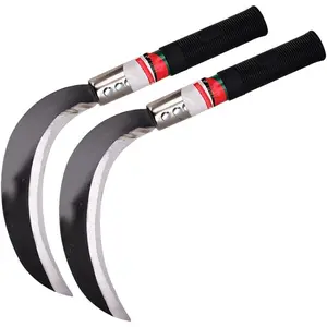 2pcs Weeder Device Cutter Sickle Manganese Harvest Grass Hook Reaping Tool Chopping Manual Multipurpose Tree