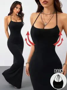 Leopard Print Spaghetti Strap Maxi Dress, Slim Fit Bodycon Dress, TikTok Viral Animal Print, Stretch Fabric, Strap Design, Multiple Colors, Perfect for #DateNightOOTD, #CoquetteAesthetic, #Y2KRevival, Flattering Silhouette, Brunch, Parties, Womenswear