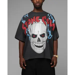 Loiter X WWE Stone Cold Rhinestone T-Shirt Black