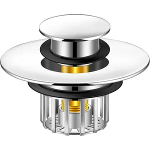Bathtub Stopper | Shower Drain Hair Catcher, Pop-up Tub Stopper with Strainer | Bathroom Drain Plug | Drain Protector for 1-1/2 to /4"" Bath Drain Hole