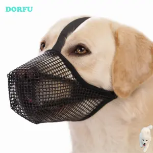 DORFU Soft Mesh Dog Muzzle for X-Small Dog - Adjustable Straps, Protects from Biting, Chewing, and Licking, Ideal for Poisoned Bait Prevention permanentmuzzledog