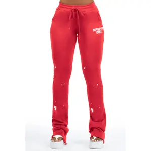 Nylia Red Super Stacked Track Pant