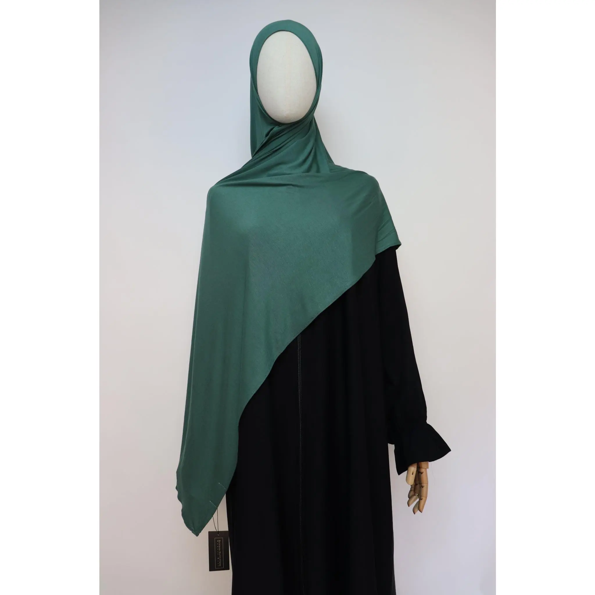 Premium Bamboo Jersey Hijab - Forest Green