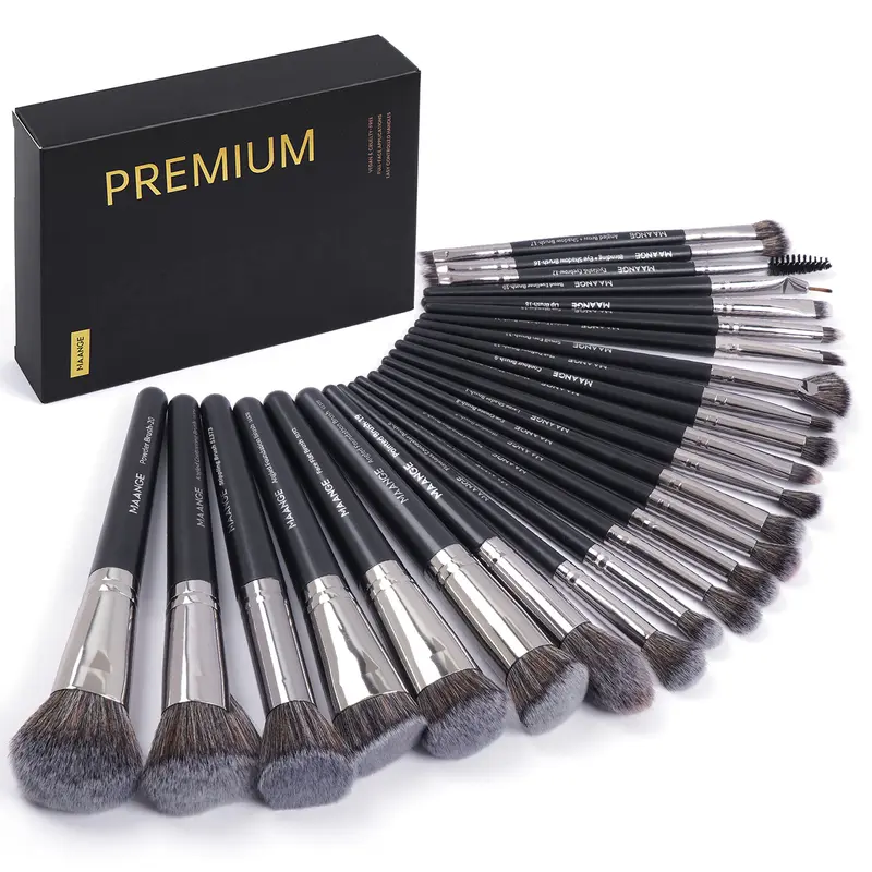 MAANGE 25pcs Soft Bristle Professional Makeup Brush Set - Makeup Blending Brush, Foundation & Powder, Blush, Kabuki Beauty Products - Valentine's Day Gift#SummerWins