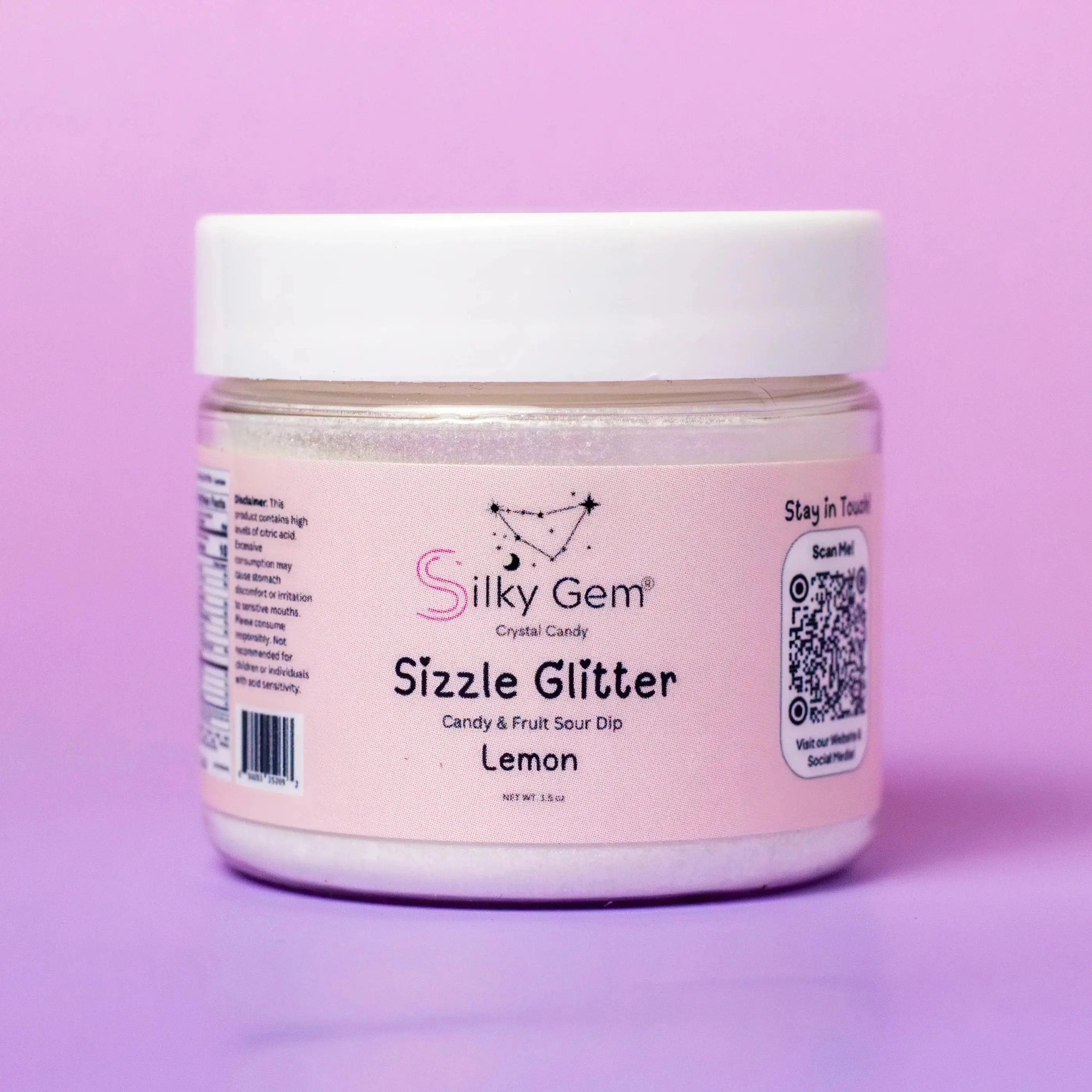 Sizzle Glitter Sour Dip Lemon