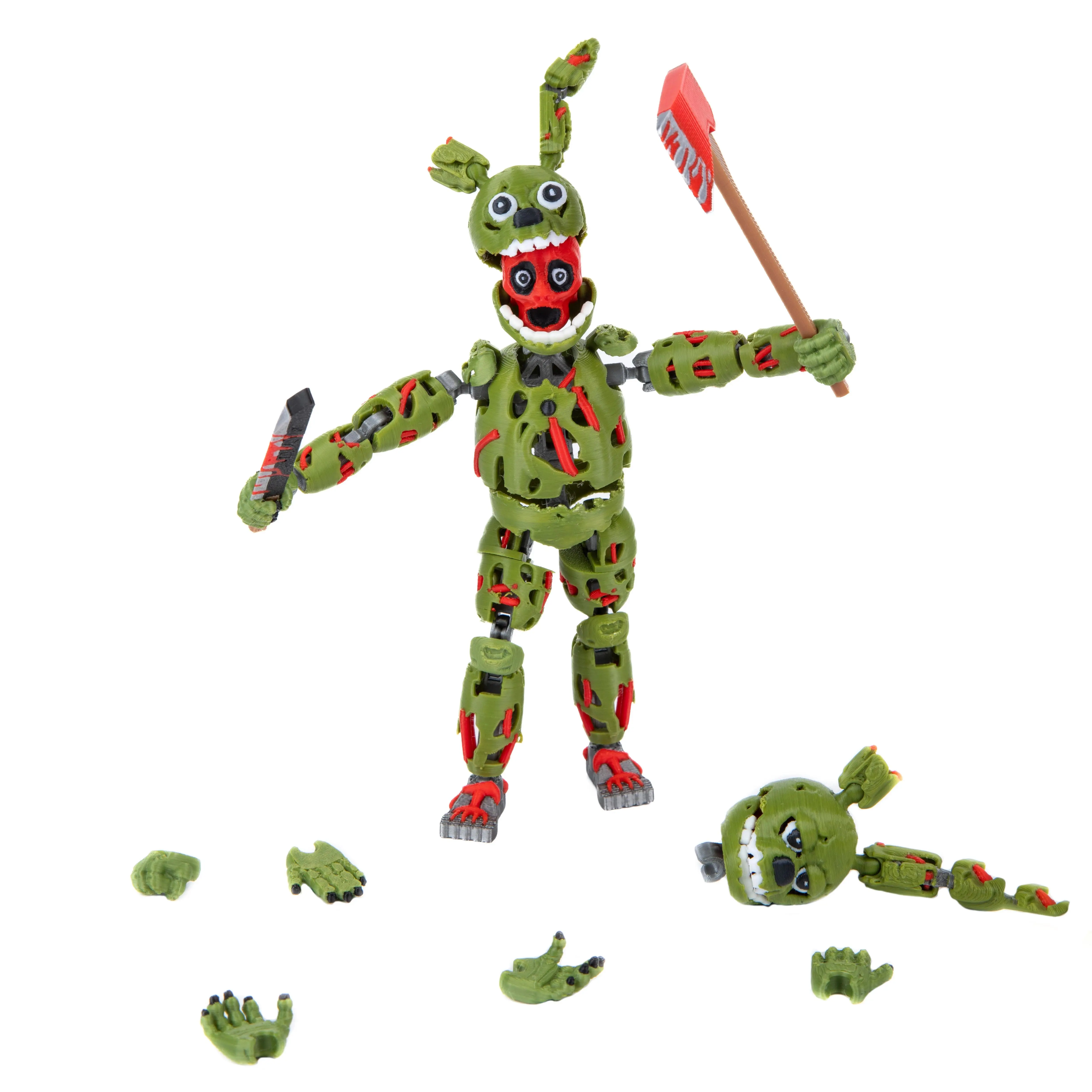 3D Printed Five Nights At Harem 3 Springtrap T13 Action Figure Multi-Joint Removable In Stock