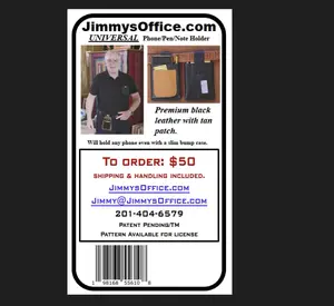JimmysOffice Leather Phone Holder For Any Phone With Any Bump Case!