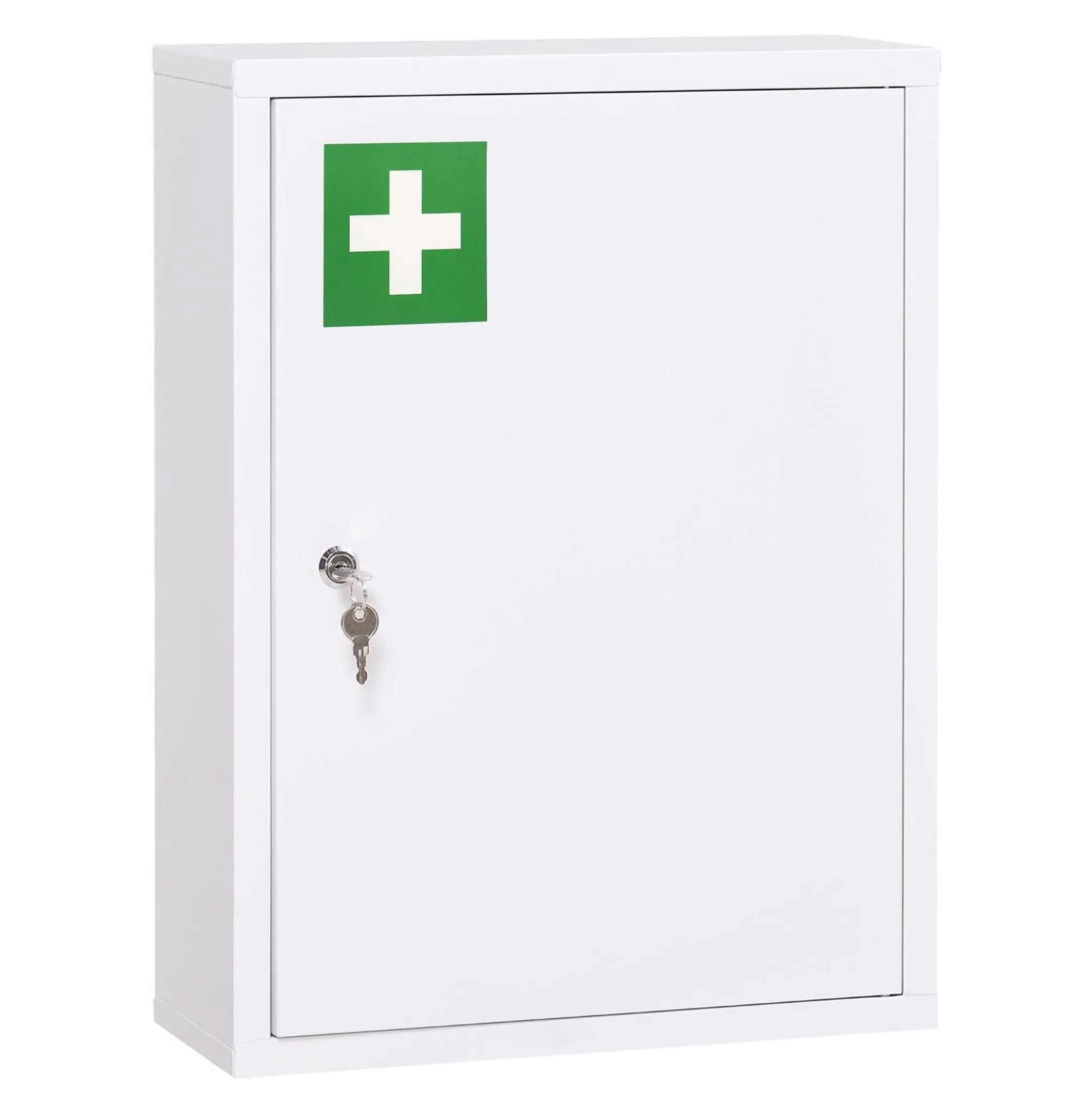 16x21" Lockable Medicine Cabinet, Steel Medical Wall Box with Keys Default Title