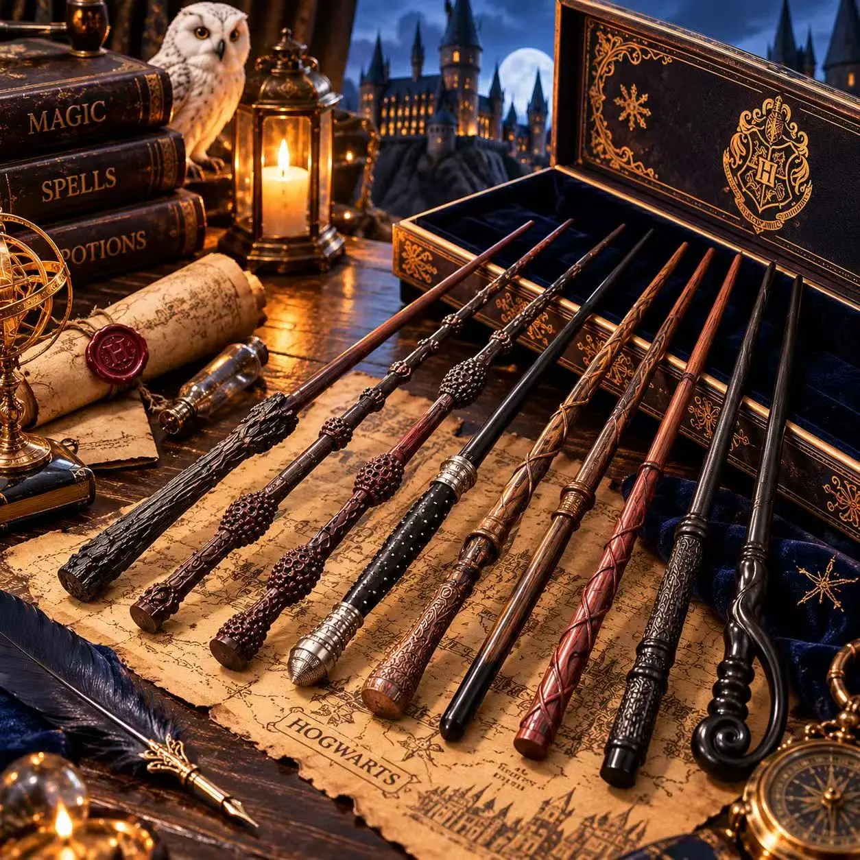 Harry  Style Fire Magic Wand, Flame Effect Wizard Wand Toy, Fantasy Cosplay Prop, Magic Trick Accessory, Gift for Wizard Fans