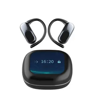 OpenAir Max Intelligent Earphones, OWS Wireless Multifunction Screen Bluetooth Earphones, Support Playing Music Phone Calls Headphones & Meeting Summary Earbuds