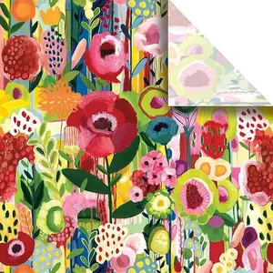 Collage Floral - 12 Sheets, 20 inch X 29 inch - Italian Print Tissue Paper for Decoupage Gift Basket Gift Bag Party Crafts