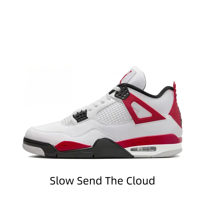 Monochrome White Trainers with Vibrant Red Highlights & Textured Upper – Durable Build + Signature Heel Tab for All-Day Comfort and Trendy Vibes