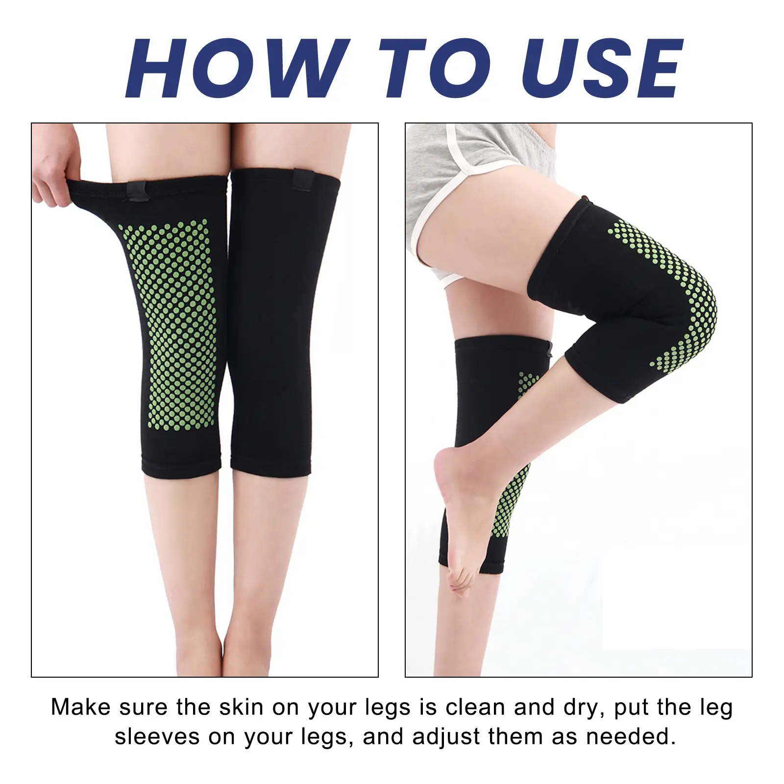 HOUKEA Self-Heating Leg Sleeves, Thermal Warm Wellness Leg Wraps, Soft Stretch Comfort Leg Care Sleeves for Daily Relaxation posture corrector