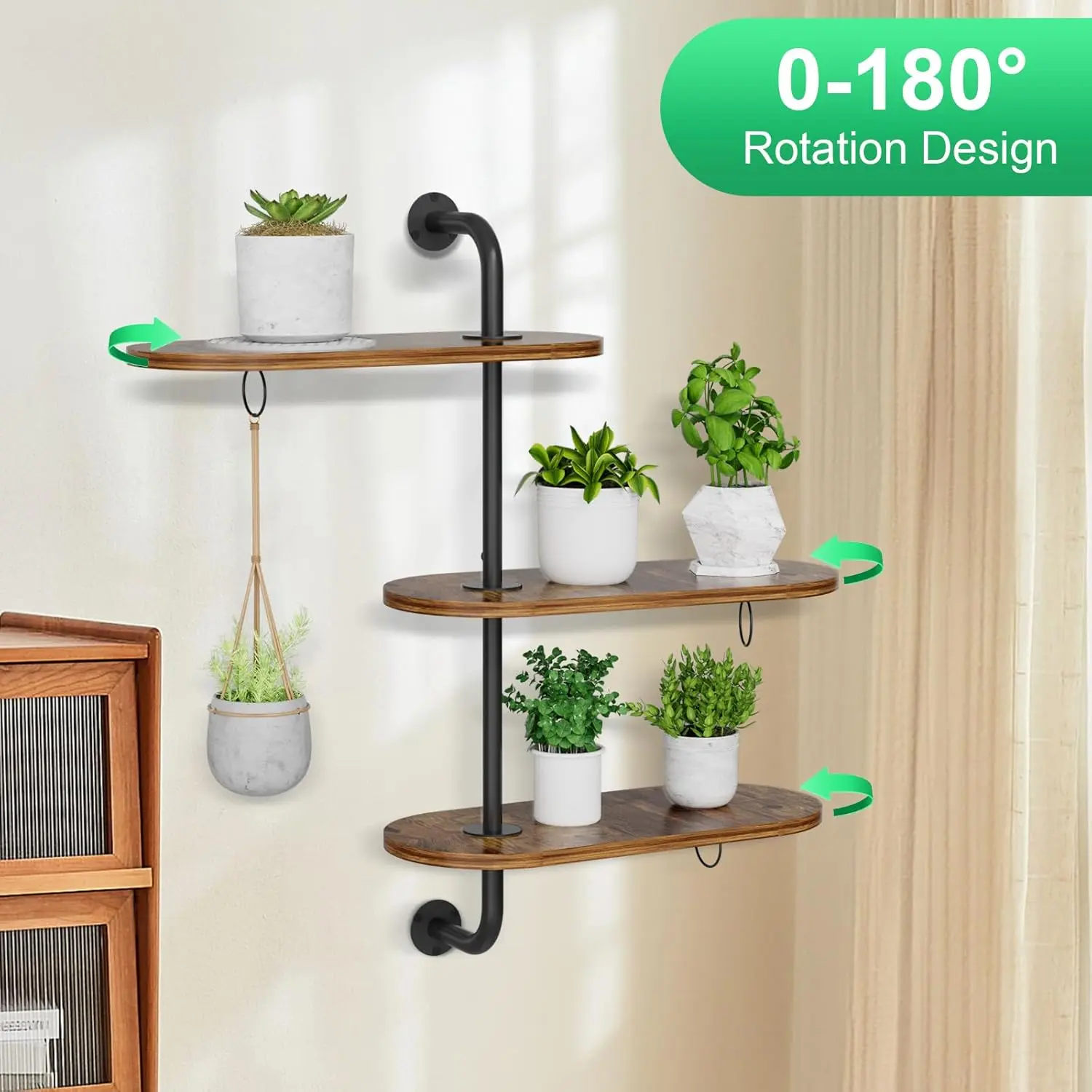 wall mount plant hangers indoor Wooden plant hanger