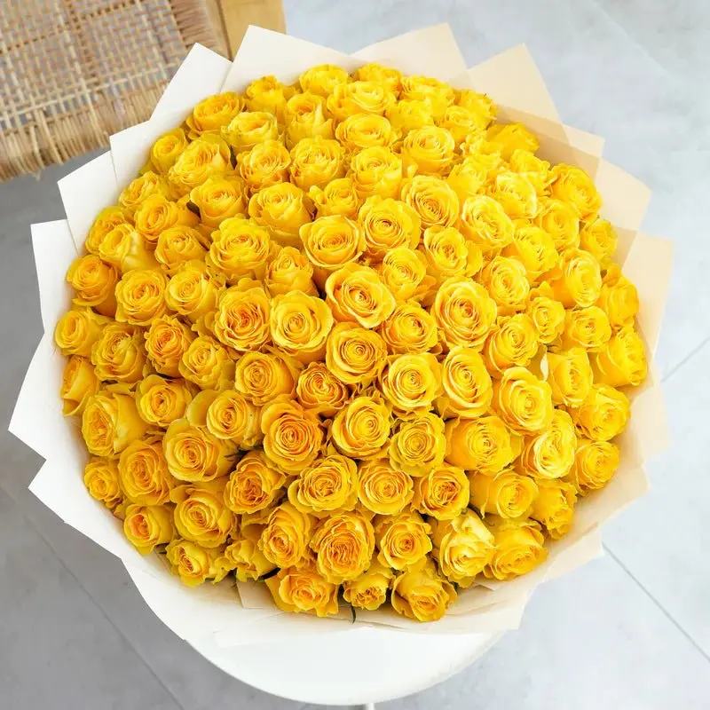 50 Long-Stem Yellow Rose Bouquet