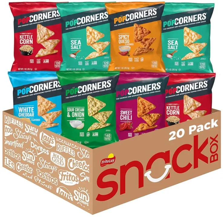 PopCorners Popped Corn Snacks, Sampler Pack Gluten Free, 1 Ounce (Pack of 20)