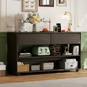 Console Table for Entryway, Vintage Entryway Table with Drawers and Shelves, Perfect Console Tables with Storage for Entryway, Hallway, Living Room