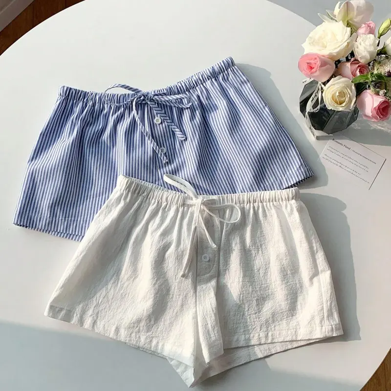 Women's Solid Color Lightweight Linen Shorts, Basic Casual Comfy Breathable Loose Fit Everyday Shorts for Daily Wear, Ladies Bottoms for Summer