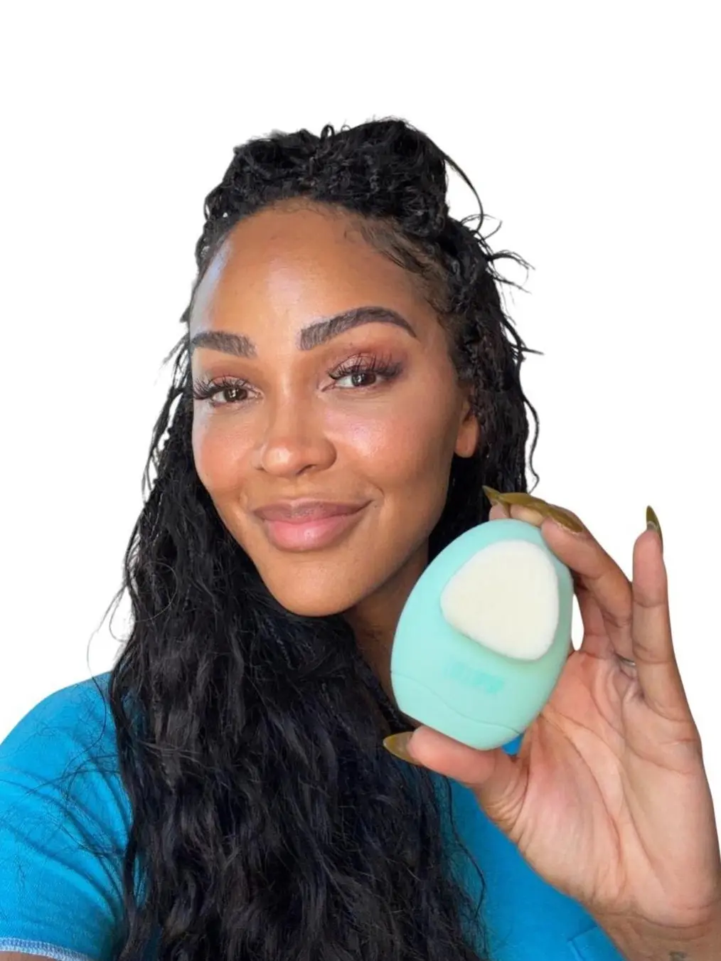 Mini Double-Sided Sided Cleanse & Exfoliate Face Brush by Meagan Good-Majors