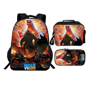2026 New Godzilla School Bag HD Multifunctional Oxford Lightweight Backpack