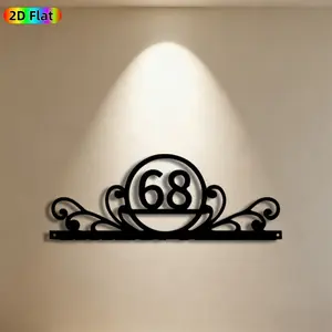 1pc 68 Number Metal Wall Art 68 Statue Mural, Ideal Gift for New Year, Christmas, 68-Themed Enthusiasts, Rust-Resistant Metal Wall Decor Wall Sculptures, Perfect for Indoor Wall Outdoor Fence Number Decor Enthusiasts