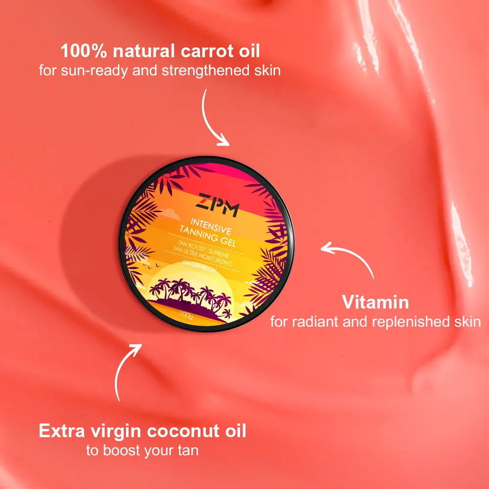 ZPM sunkissed watermelon tanning gel for outdoor sun 100g