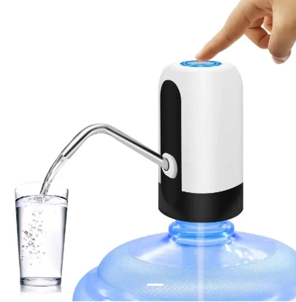 Electric USB Rechargeable 5Gal Water Bottle Pump - Premium Dispenser with Food-Grade Silicone Tube, Stainless Steel Spout, 30-40 Day Battery Life, Portable Universal Jug Pump for Home, Outdoor Camping