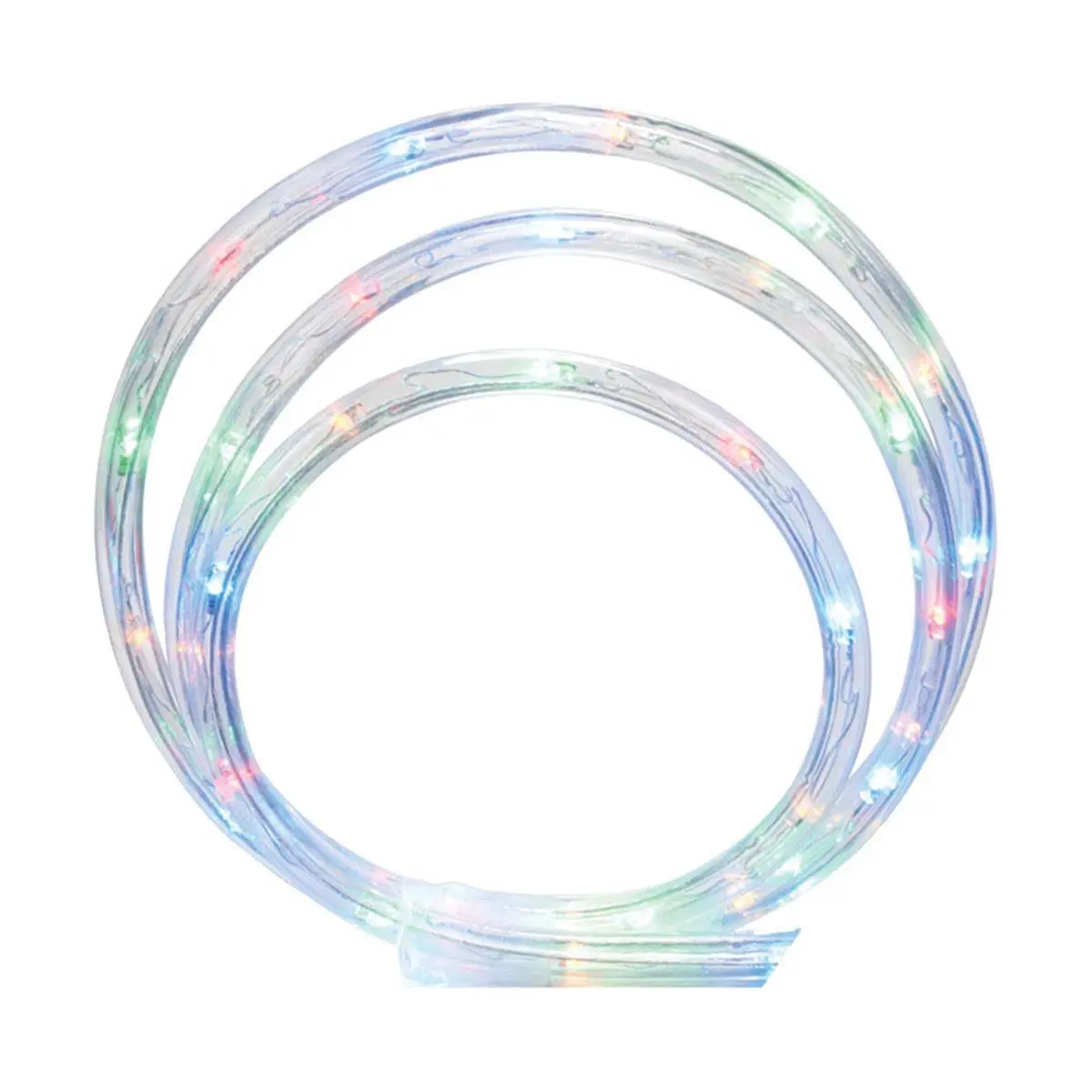 Plastic Christmas LED Rope Light Set - 72 Colorful Fairy Glow LED Decorative Lights, Festive Decoration for Home, Indoors, Outdoors, Colorful Lights