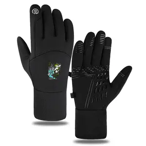 Touchscreen Warm Winter Gloves with Cartoon Robot Print for Outdoor Sports Activities  Suitable for Men and Women  Perfect Christmas Gift for Tech Enthusiasts and Gadget Lovers  Ideal for Holiday Season  Cold Weather Protection  and Daily Use in Autumn