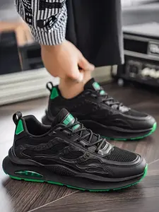 Breathable Mesh Men's Running Shoes, Comfortable and Lightweight, Sporty Style, Student Friendly, Multi-Functional Slip-On Casual Sports Shoes