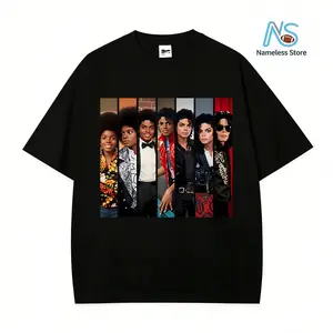 100 Percent Cotton Fashion Statement T-Shirt Michael Jackson Evolution Design Summer Wear Gift For Music Lovers #   Michael Jackson #   Jaafar Jackson #   biopic #   music legend