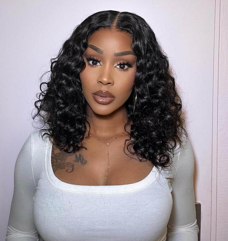 Deep Wave Curly Bob Glueless Wig 100% Human Hair Ready To Wear 6x4 Hd Lace Closure Wig Jerry Burmese Curly Frontal Short Bob Water Wave Wig Ready to Wear And Go For Women On Sale