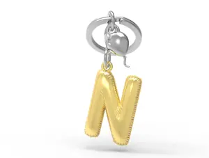 Metalmorphose 3D PARTY ALPHABET "N" KEYCHAIN