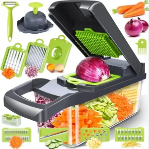 Multifunctional 16-In-1 Vegetable Chopper, Modern Kitchen Accessory, Veggie Slicer Dicer Cutter, Carrot Garlic Chopper, Kitchen Gadget, Vegetable Cutting Slicer, Multifunctional Food Cutter, Vegetables Chopper