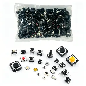 Tactile Switch Assortment Kit, Mixed Size Through Hole & SMD Push Button Switches for PCB, Arduino, DIY Electronics Repair