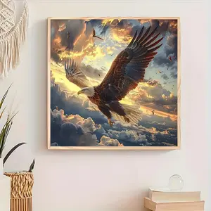 Eagle Pattern DIY Diamond Arts Colorful Painting Kit without Frame, DIY 5D Diamond Arts Colorful Painting for Bedroom Home Wall Decor Diamond Painting Kits
