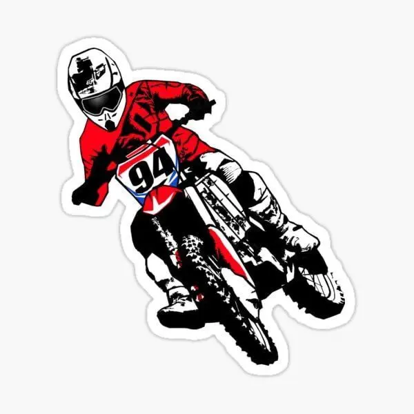 Dirt Bike Sticker Waterproof Vinyl Decal for Laptop Helmet Water Bottle Skateboard, Motocross Motorcycle Decal Off Road Biker Gift