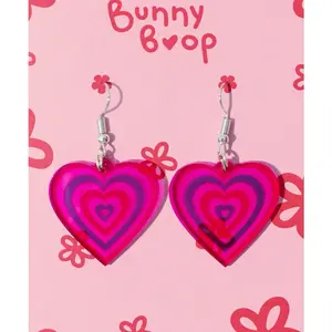 Bauble Bar BUNNYBOOP Heart Acrylic Earrings teacher