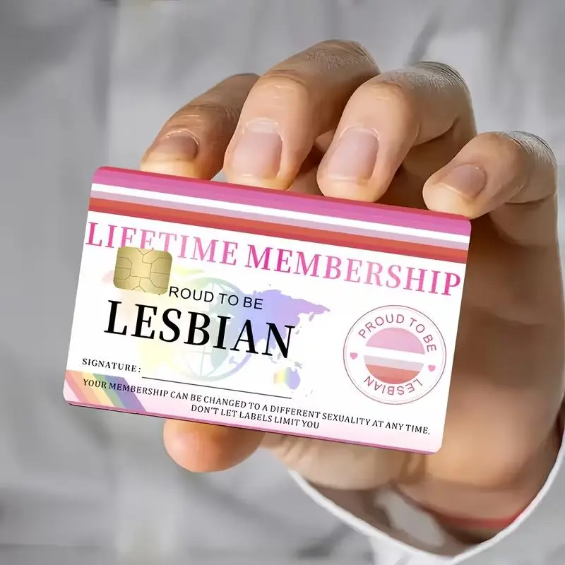 2 PACK Lesbian Lifetime Membership Credit Card Skin Sticker, LGBTQ Pride Debit Card Cover, Funny Wallet Accessory