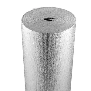 Double Reflective Insulation Roll With Foam Core And Radiant Barrier, Foil Faced Thermal Insulation Blanket, 600 In X 48 In X 1/8 In, Energy Efficient Home Roofing Wall Insulation Solution