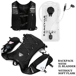 Adjustable Running Vest Backpack with 2L Hydration Bladder, Camel Hydration Backpack for Men & Women, Ultra-Light 5L Pack for Trail Running