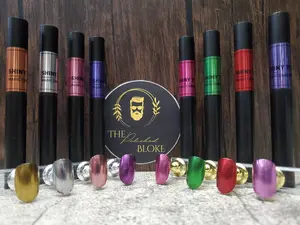 Chrome Mirror Nail Powder Cushion Pen, Chrome Nail Powder Pen