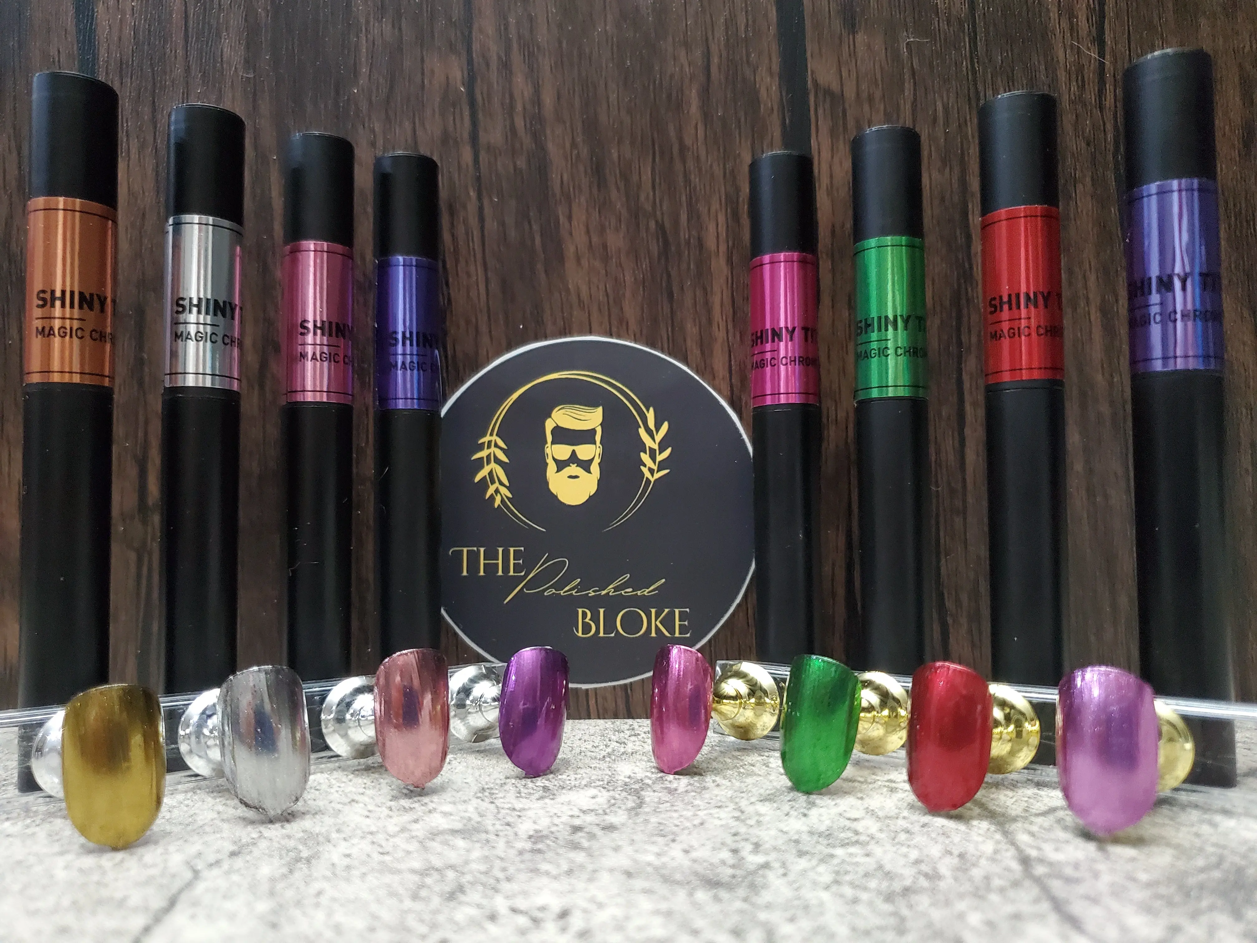 Chrome Mirror Nail Powder Cushion Pen, Chrome Nail Powder Pen