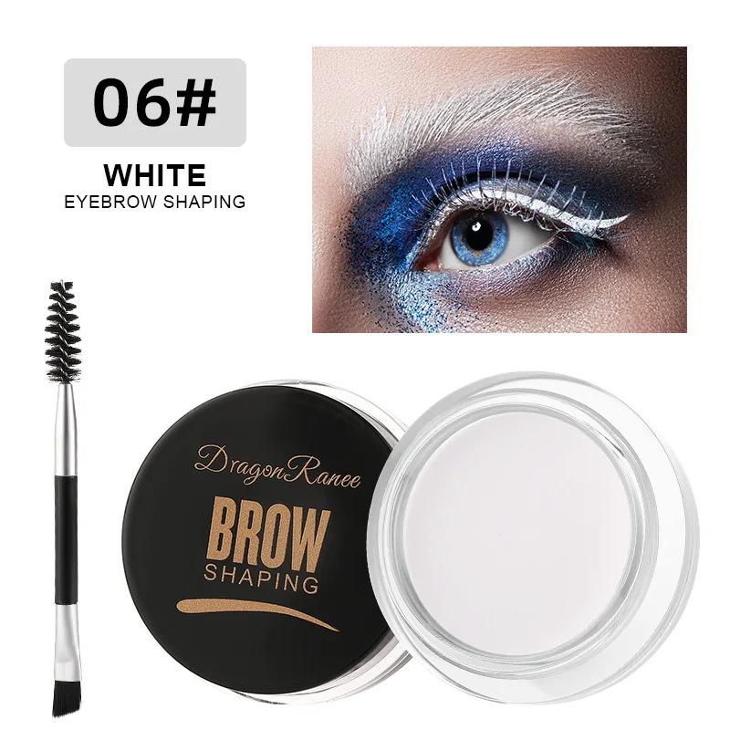 6 Color Wild Eyebrow Styling Cream Eyebrow Shaping Gel Soap Wax Clear Eyebrow Cream Tint Brow Lift With Brush