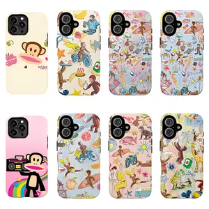 Playful beach-themed design with colorful illustrations ofCCurious Georgeee phone case, sea creatures, flowers,and summer icons, gift, monkey, cover, tough phonecase-Suitable for iPhone 17/16/15/14/13/12/11 Pro Max/Plusand Samsung Galaxy S23-25 tiktokshop