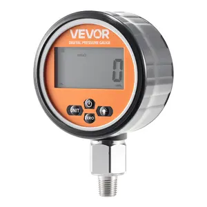 VEVOR Digital Hydraulic Pressure Gauge, Durable & Long-Lasting Dustproof Automotive Car Repair Tool with Backlight Display, 0-10000 PSI (0-700 Bar) Sensor Manometer Tester, 1/4 in NPT Base, Stainless Steel Housing for Excavators, Bulldozers