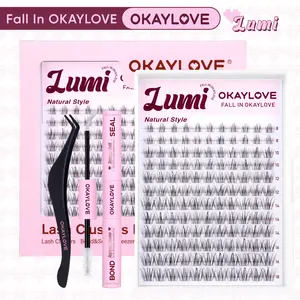 OKAYLOVE  Lumi  Lash Clusters Kit | Natural Babe Lash Look| Wispy Lash Extension Kit for DIY Eyelash at Home for Natural Makeup Girl Gifts #Summervibes DealsForYouDays