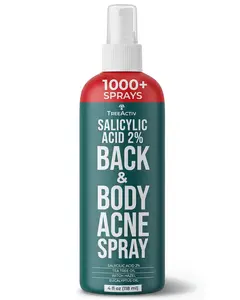 Back Acne Spray, 2% Salicylic Acid (BHA) Body Acne Spray, Fast-Drying Tea Tree Oil + Aloe Mist for Back, Chest, Shoulders & Butt, 4 fl oz