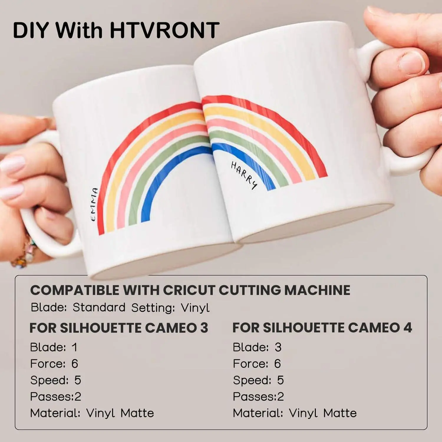 HTVRONT White Permanent Vinyl, 12" x 14 FT Glossy White Adhesive White Vinyl Roll Compatible with Cricut Cutting Machine, Silhouette, Cameo Cutters, Signs, Scrapbooking, Craft, Die Cutters HTVRONT White Permanent Vinyl, 12" x 14 FT Glossy White Adhesive White Vinyl Roll Compatible with Cricut Cutting Machine, Silhouette, Cameo Cutters, Signs, Scrapbooking, Craft, Die Cutters