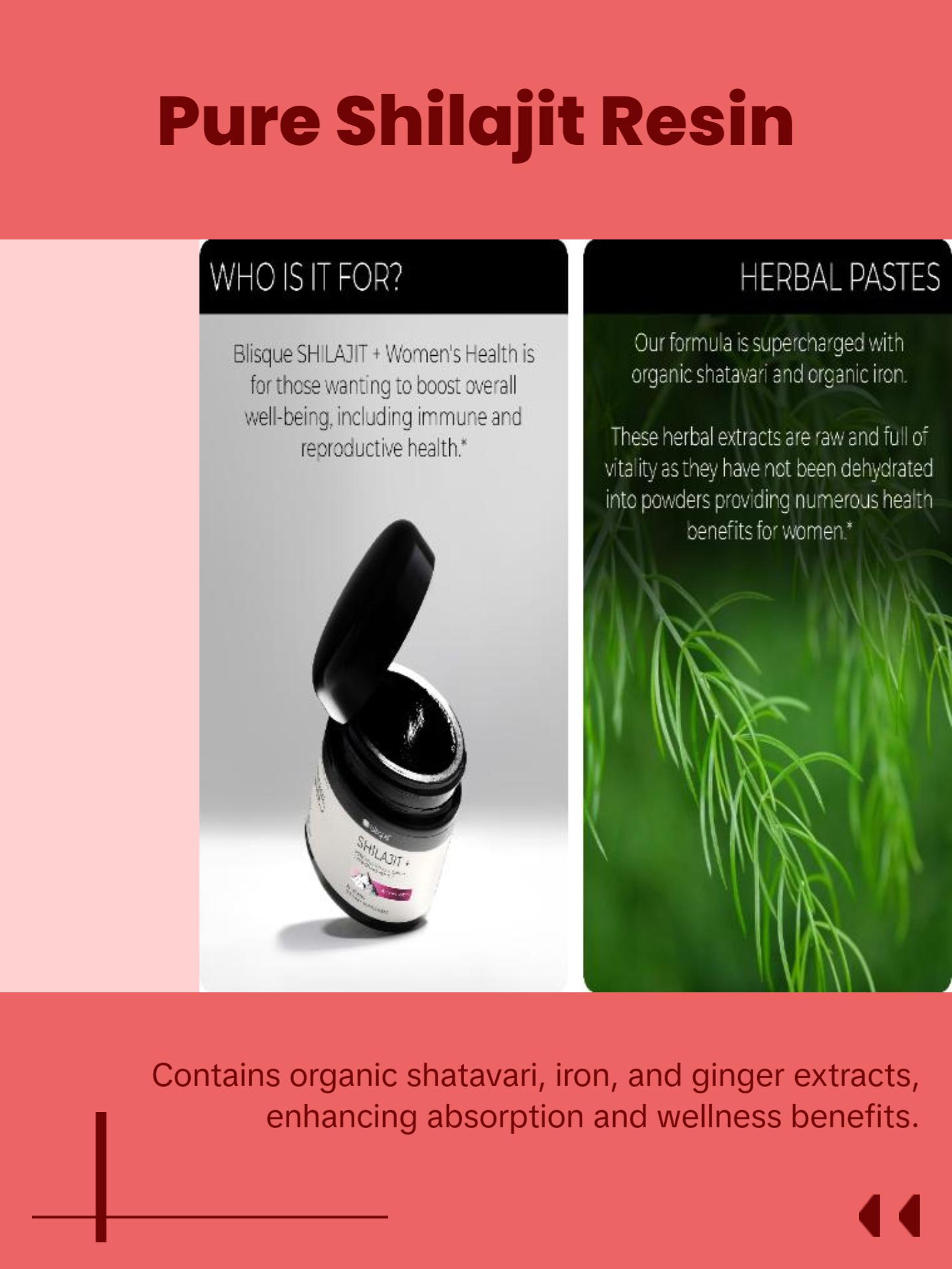SHILAJIT +POWERFUL SHILAJIT COMPLEX FOR WOMEN’S HEALTH.*